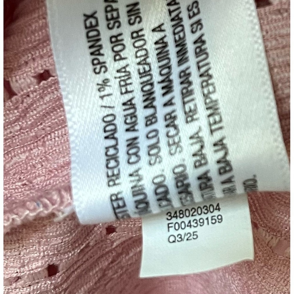 Wild Fable Sleeveless V Neck Knit Mini Dress Women Small Blush Pink Textured NWT - Picture 11 of 13